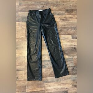 Abercrombie & Fitch Curve Love Vegan Leather The ‘90s Relaxed High Rise Pant